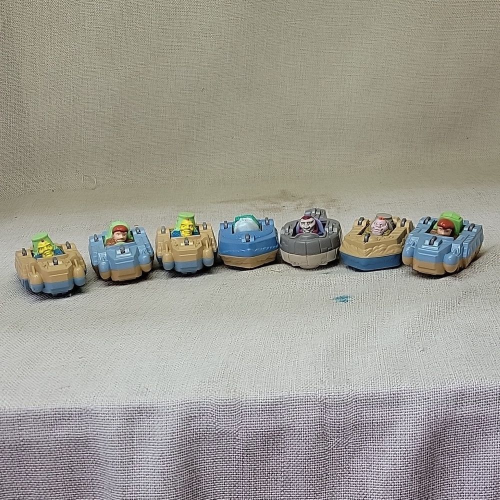 Vintage Burger King Collectibles-7 Transformers Cars-1990-Captain Planet‎